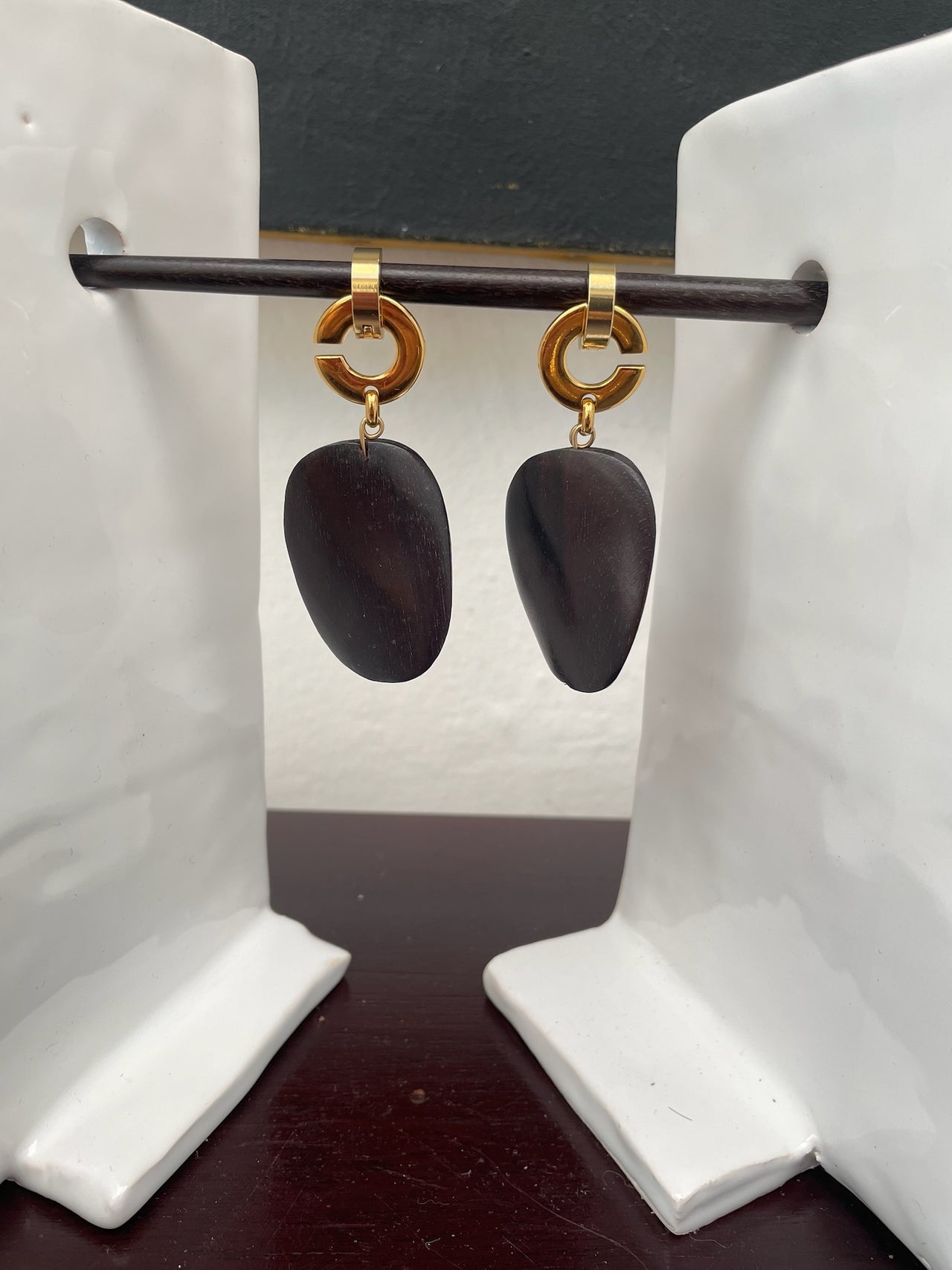 Boucles d'oreilles ébène - Collection Ethnique