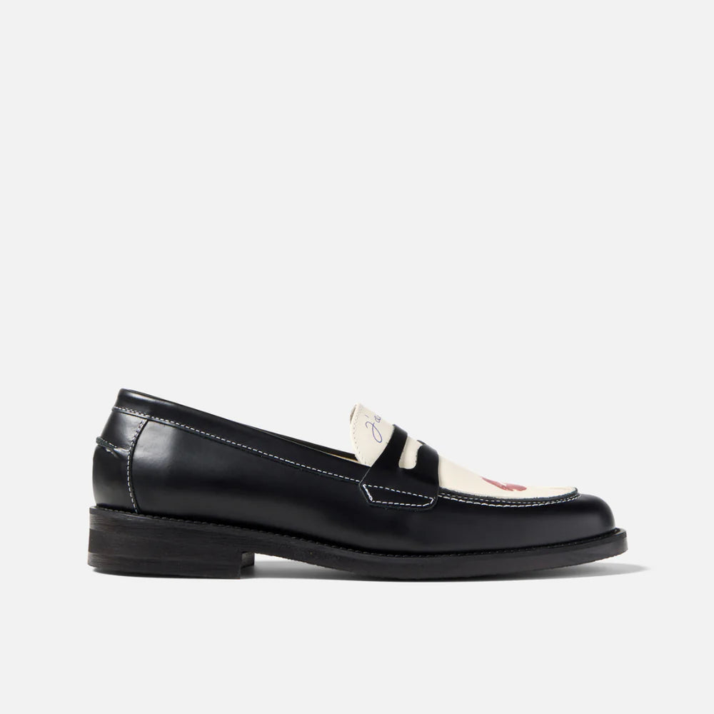 Mocassins Wilde Black & White Kiss