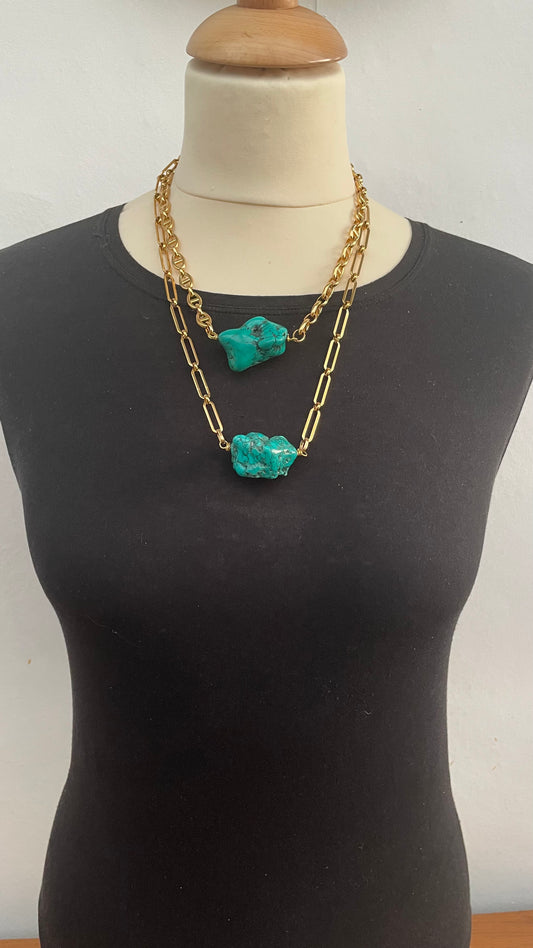 Ras de cou turquoise - Collection Précieuse
