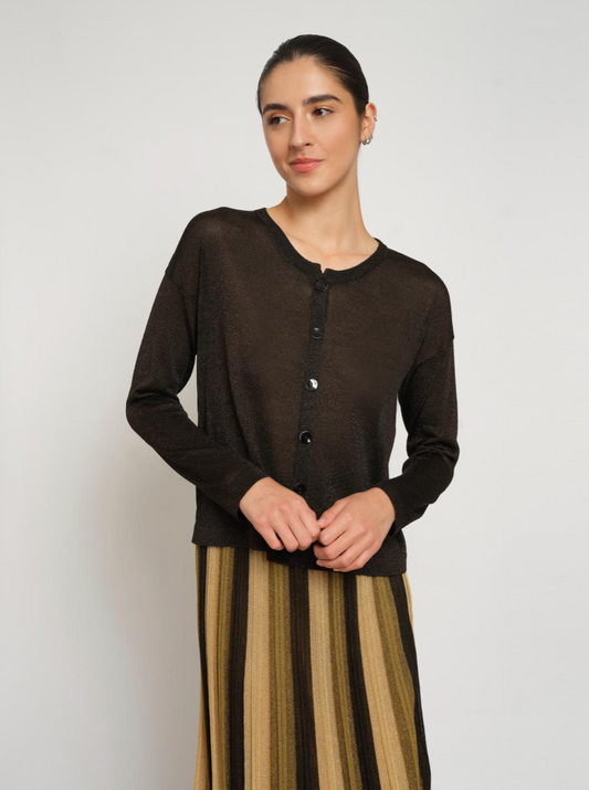 Cardigan en viscose Gala - Marron foncé