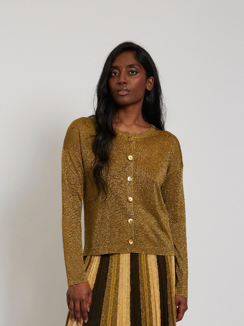 Cardigan en viscose Gala - Or chiné