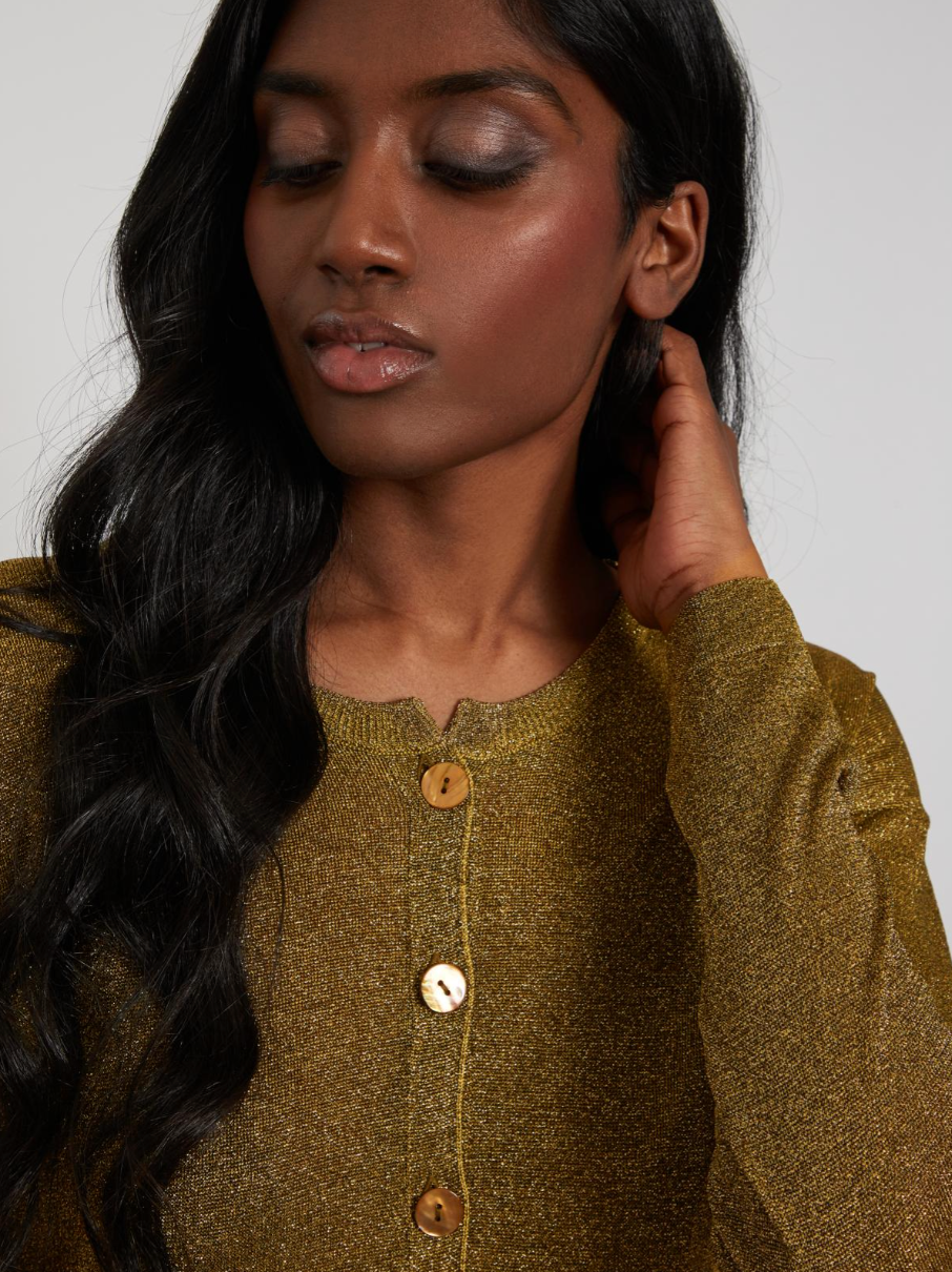 Cardigan en viscose Gala - Or chiné