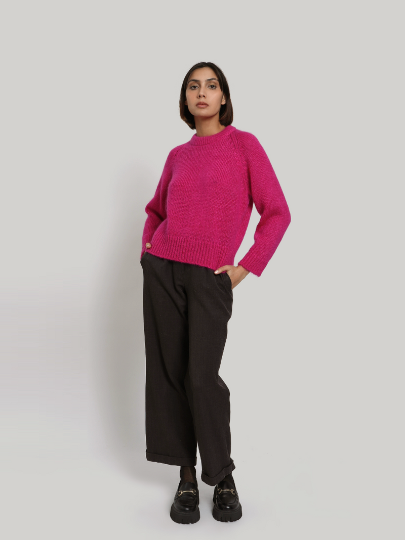 Pull en Mohair Boréales | Fuchsia