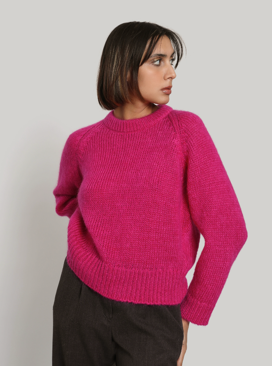 Pull en Mohair Boréales | Fuchsia