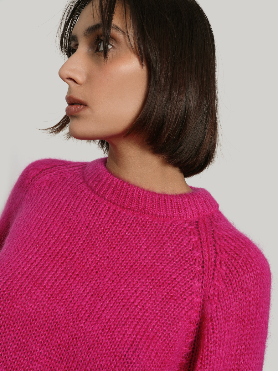 Pull en Mohair Boréales | Fuchsia