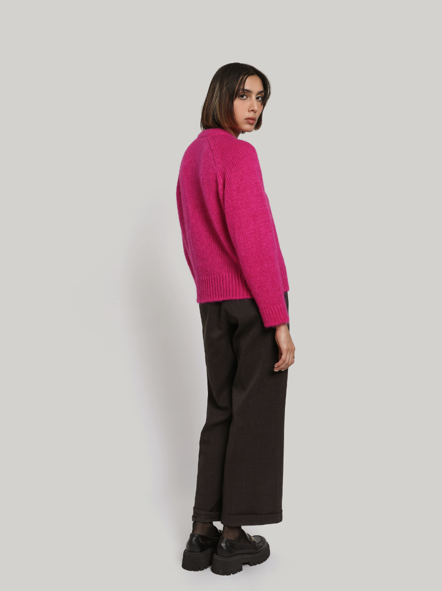 Pull en Mohair Boréales | Fuchsia