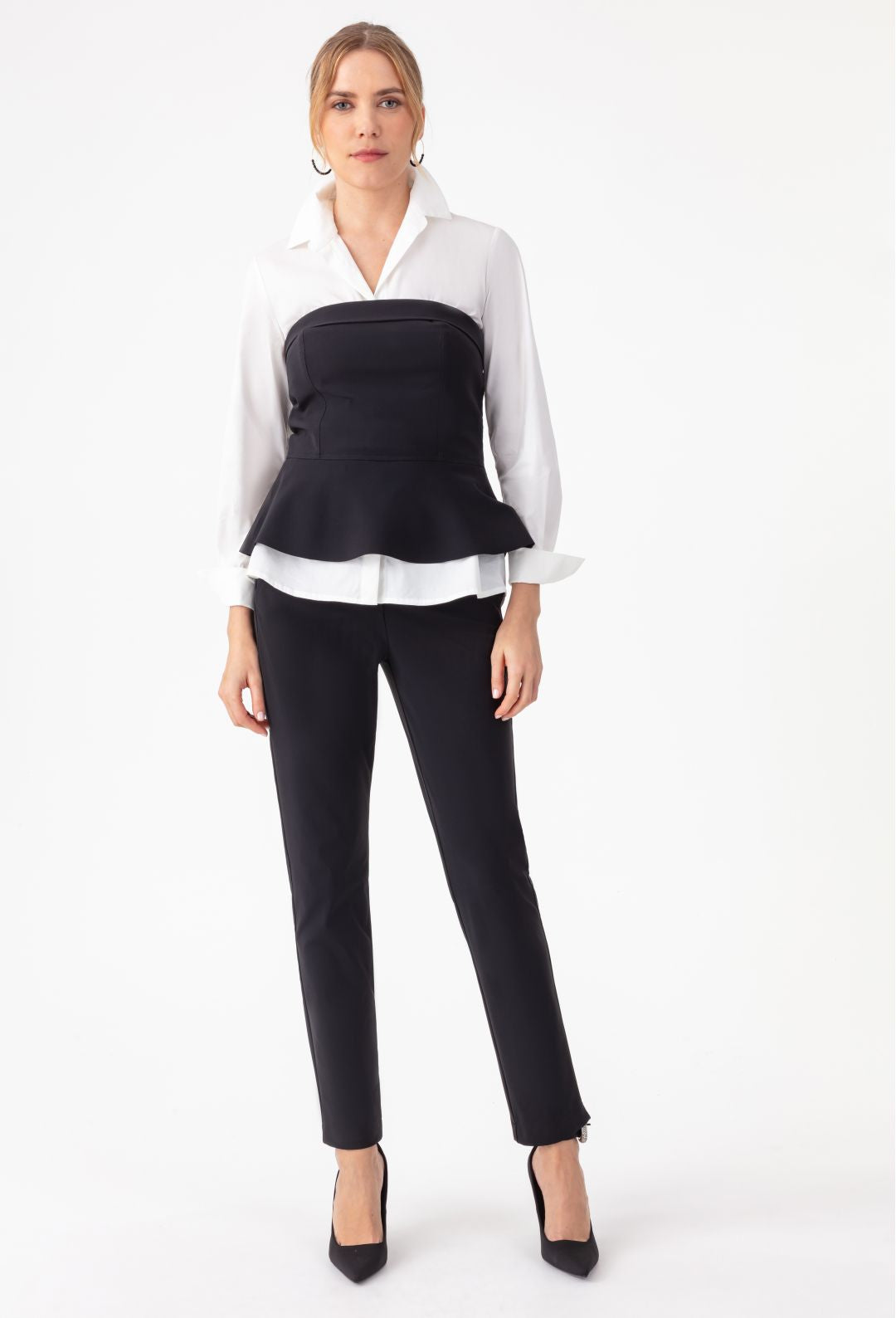 Bustier Camille noir en jersey technique