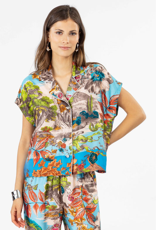 Chemise manches courtes Bailey en twill