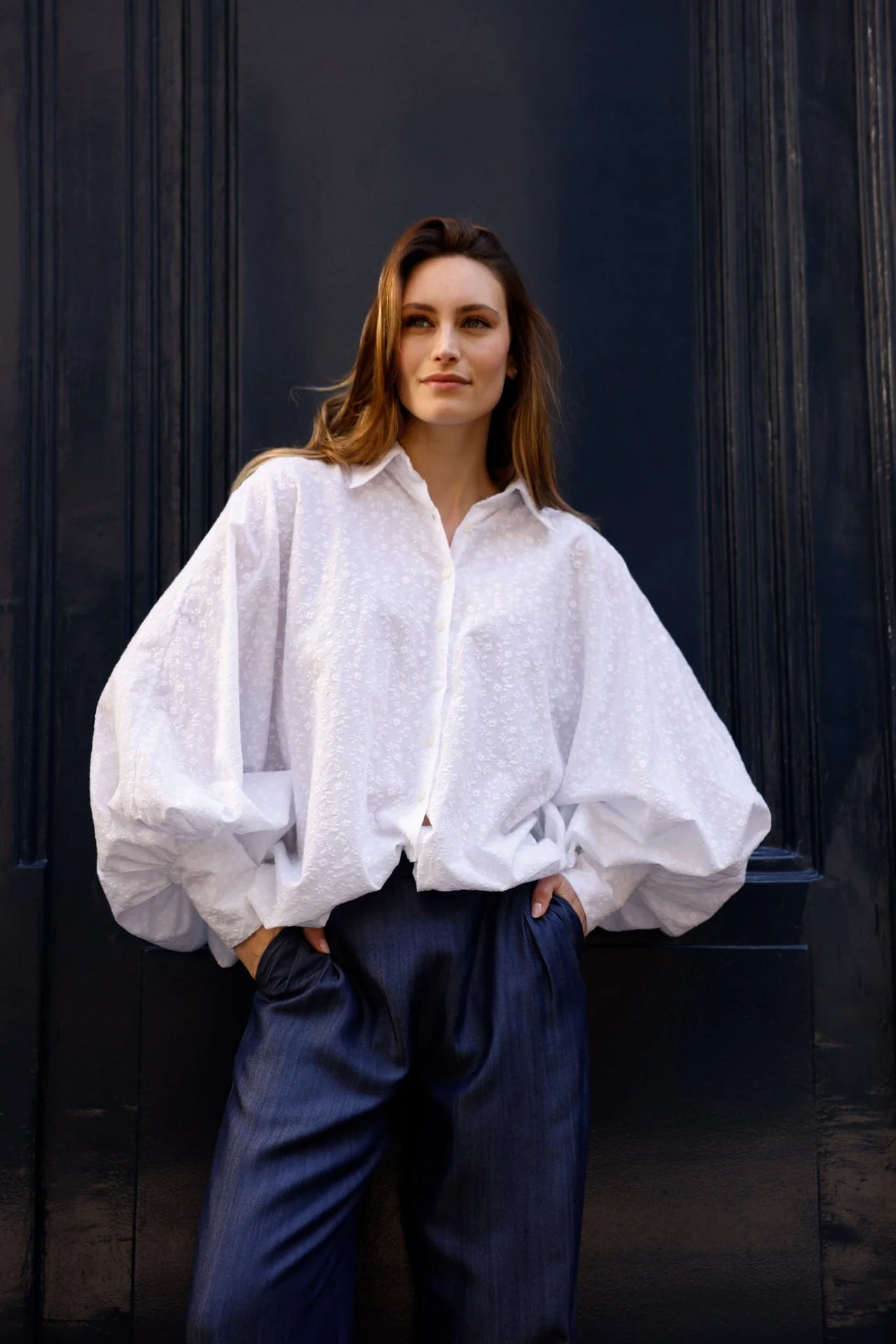 Chemise SATCHI - Brodée Blanche