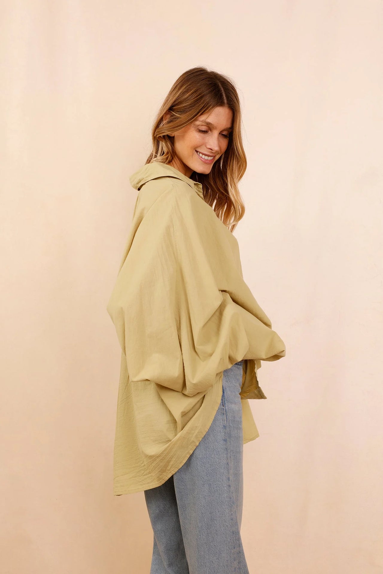 Chemise SATCHI - kaki - 100 % Voile de coton