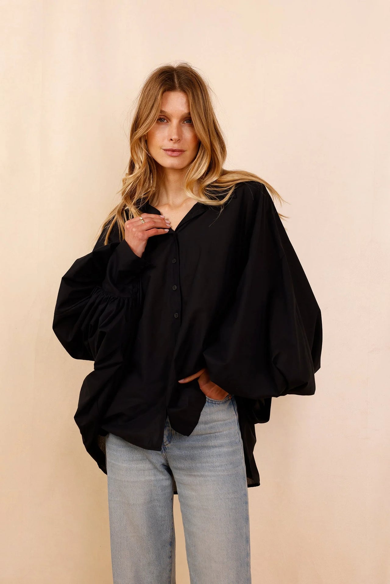 Chemise SATCHI - noir - 100 % Voile de coton