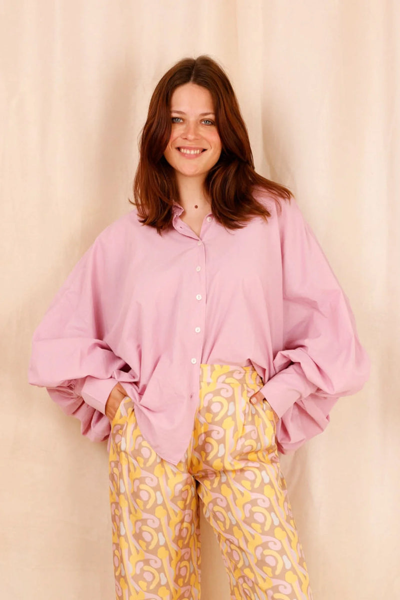 Chemise SATCHI - parme - 100 % Voile de coton