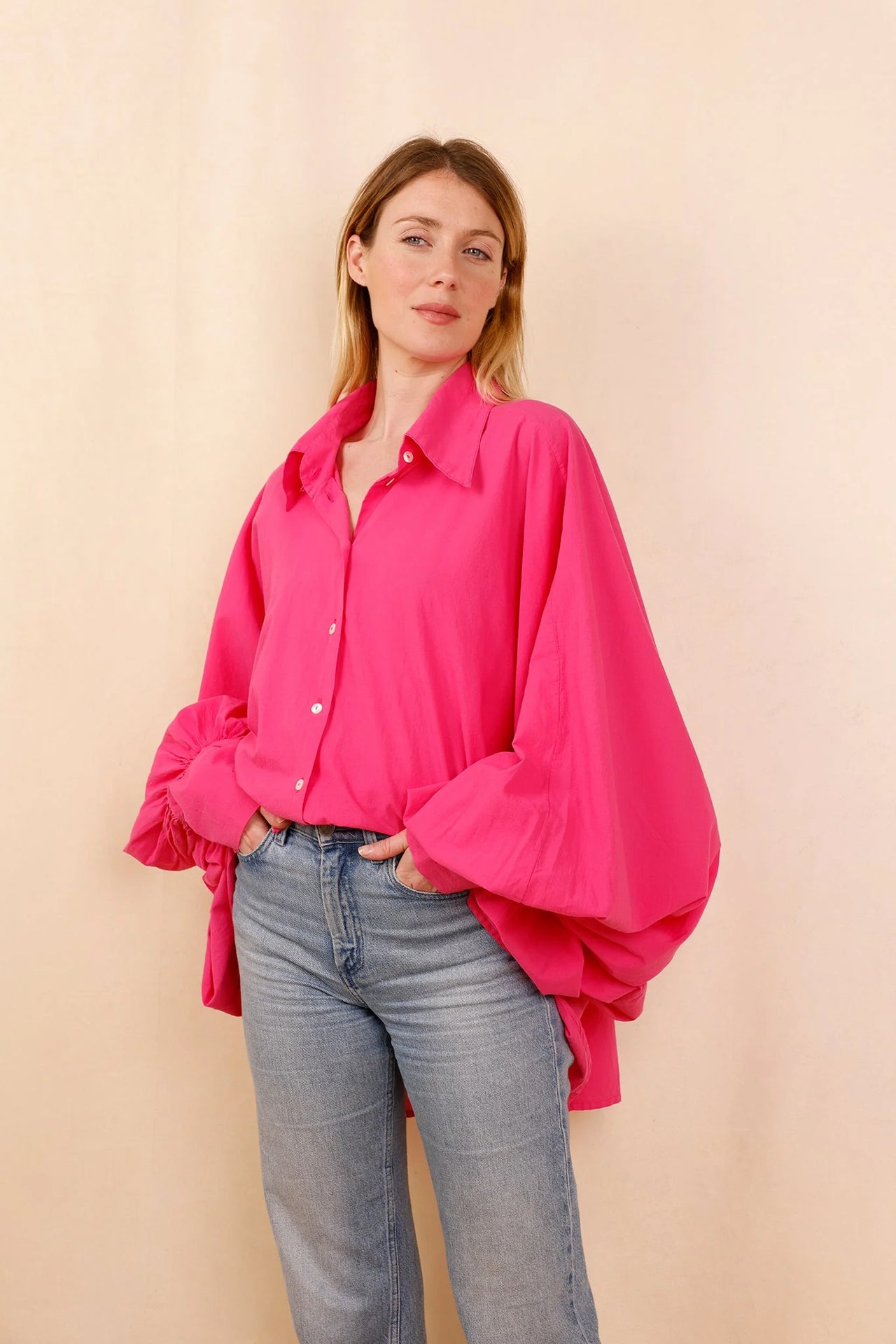 Chemise SATCHI - rose - 100 % Voile de coton
