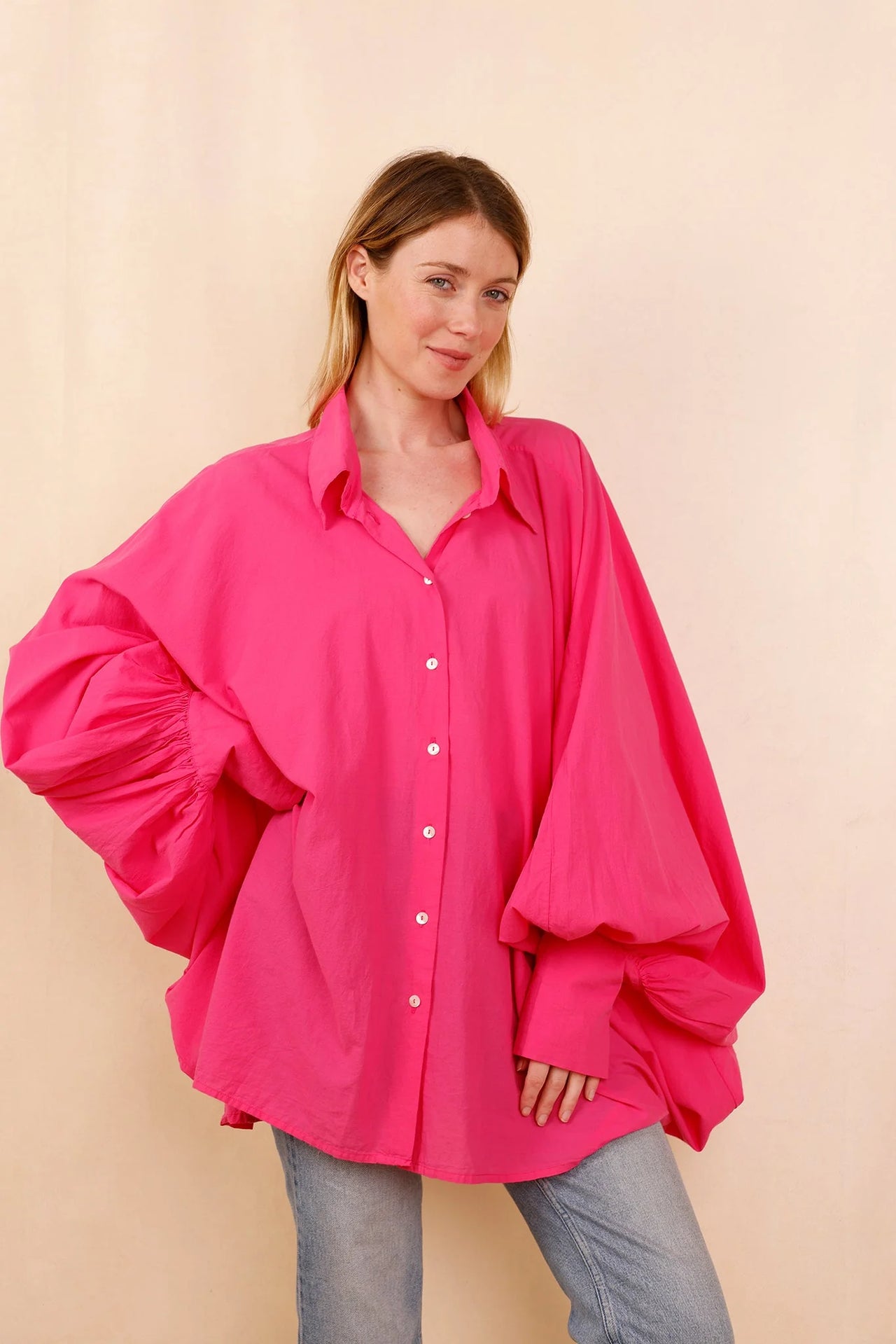 Chemise SATCHI - rose - 100 % Voile de coton