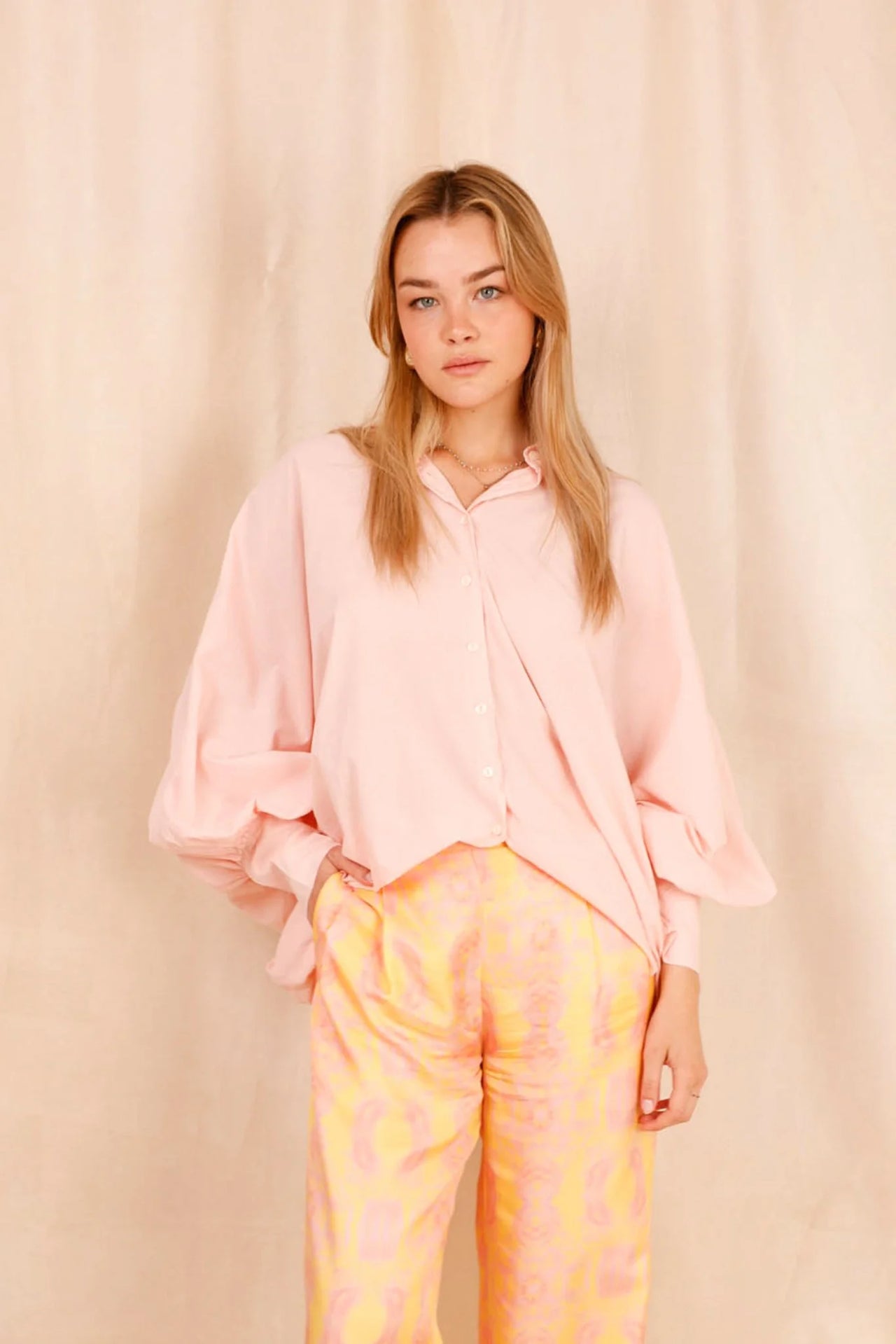 Chemise SATCHI - rose quartz - 100 % Voile de coton