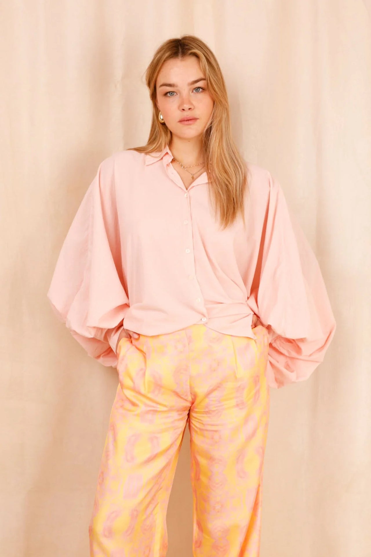 Chemise SATCHI - rose quartz - 100 % Voile de coton
