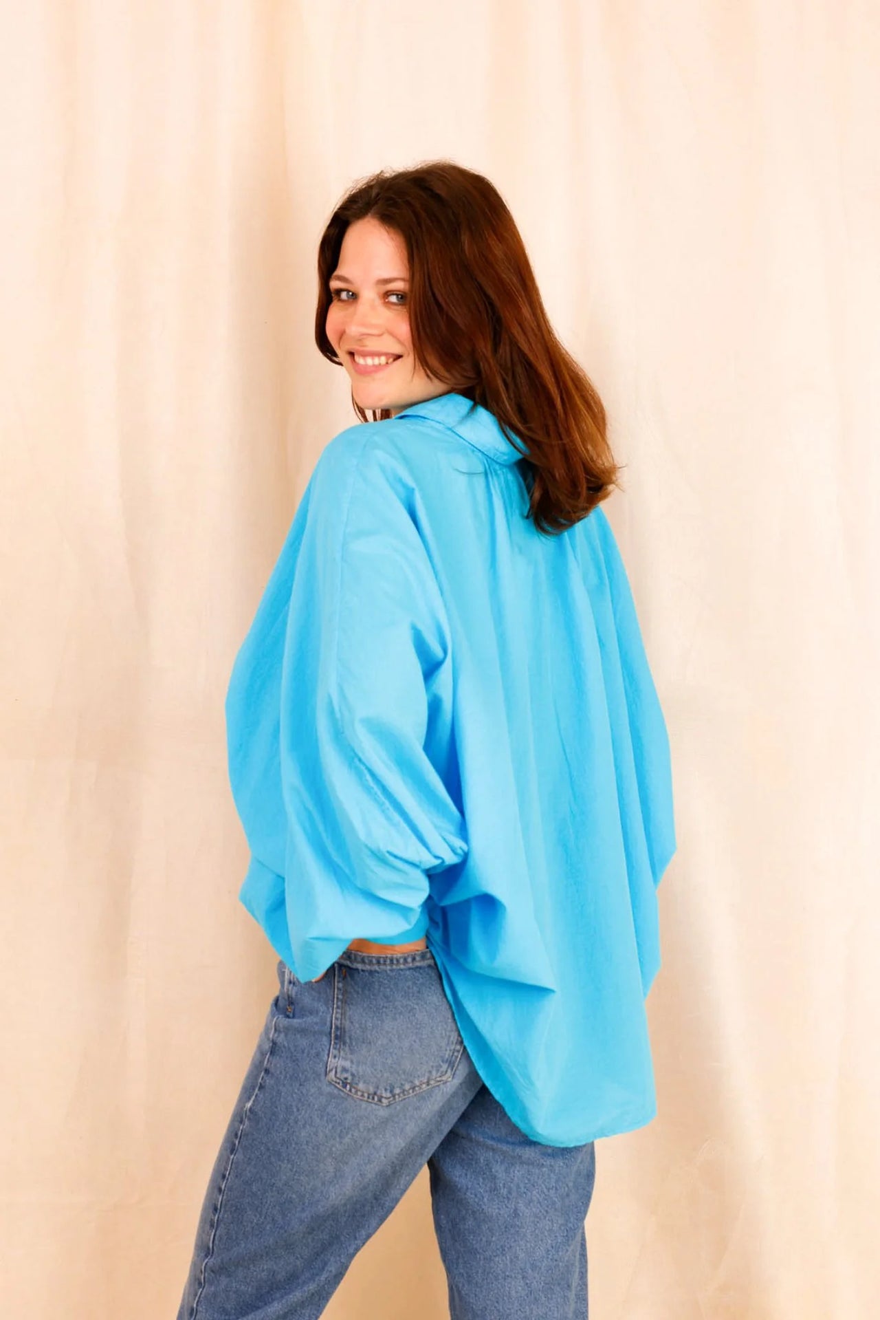 Chemise SATCHI - turquoise - 100 % Voile de coton