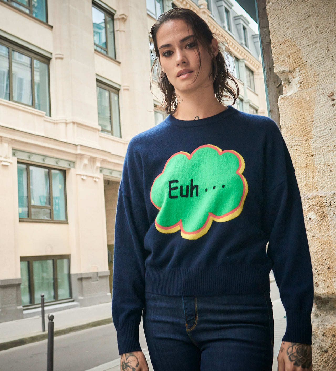 EUH... - Pull Cachemire Femme | Bleu marine