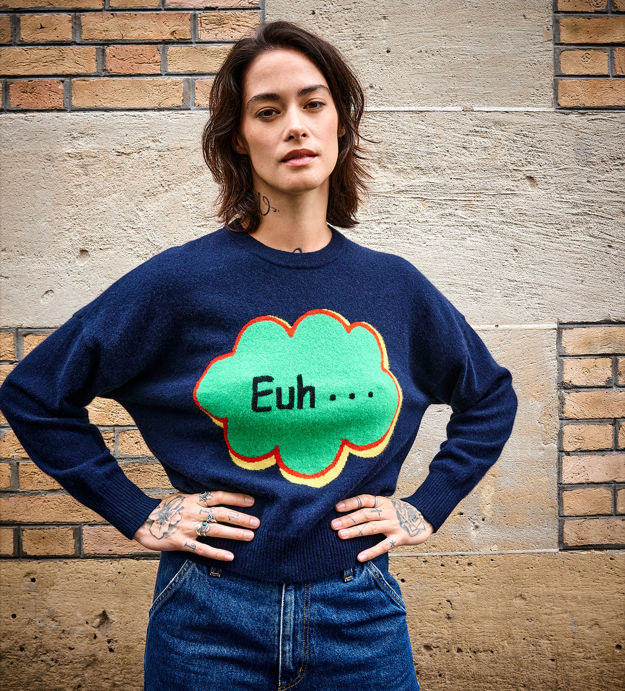 EUH... - Pull Cachemire Femme | Bleu marine