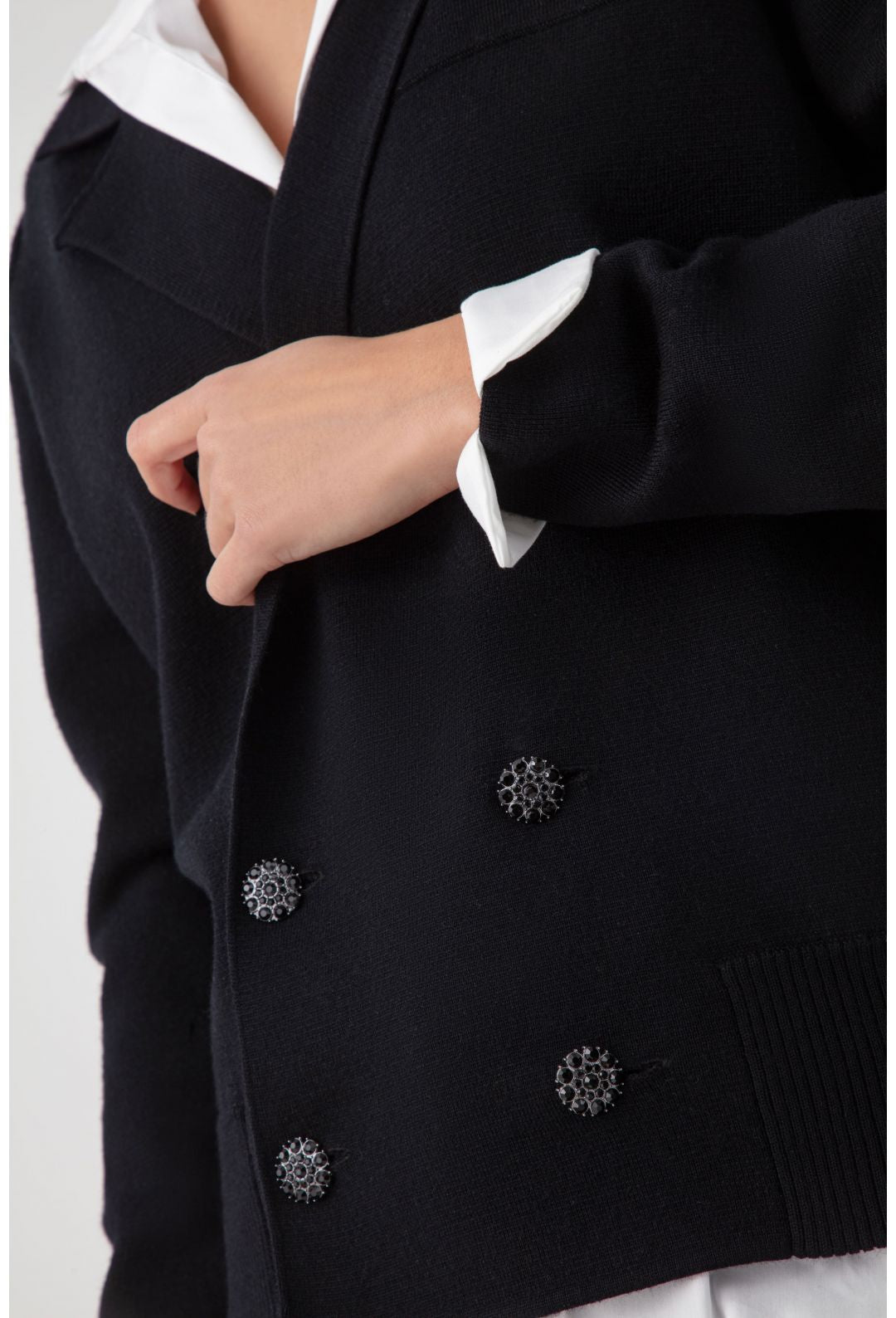Gilet Megane en maille noire