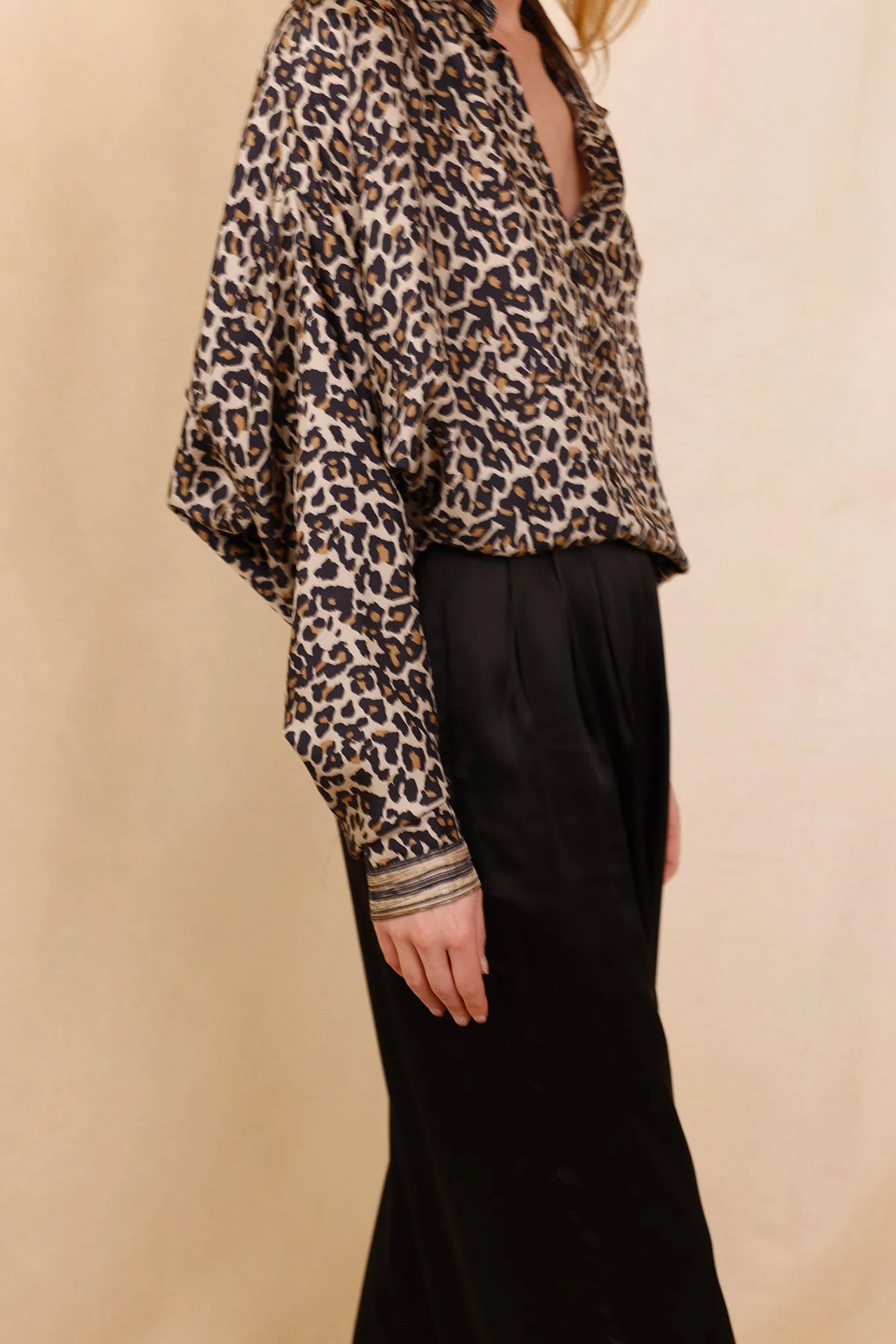 Pantalon ANGE Noir - 100% soie