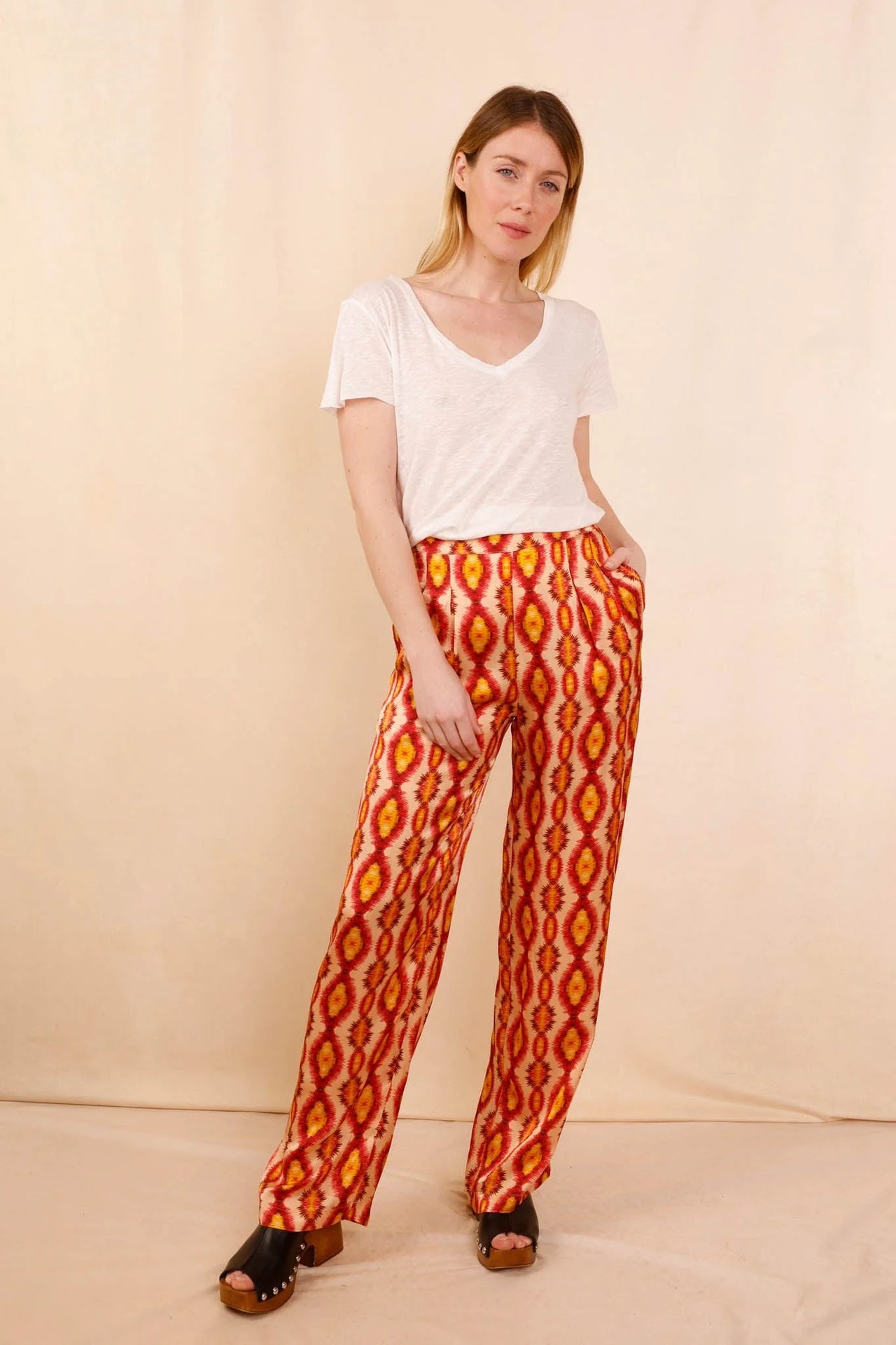 Pantalon ANGE Eté Indien - 100% soie