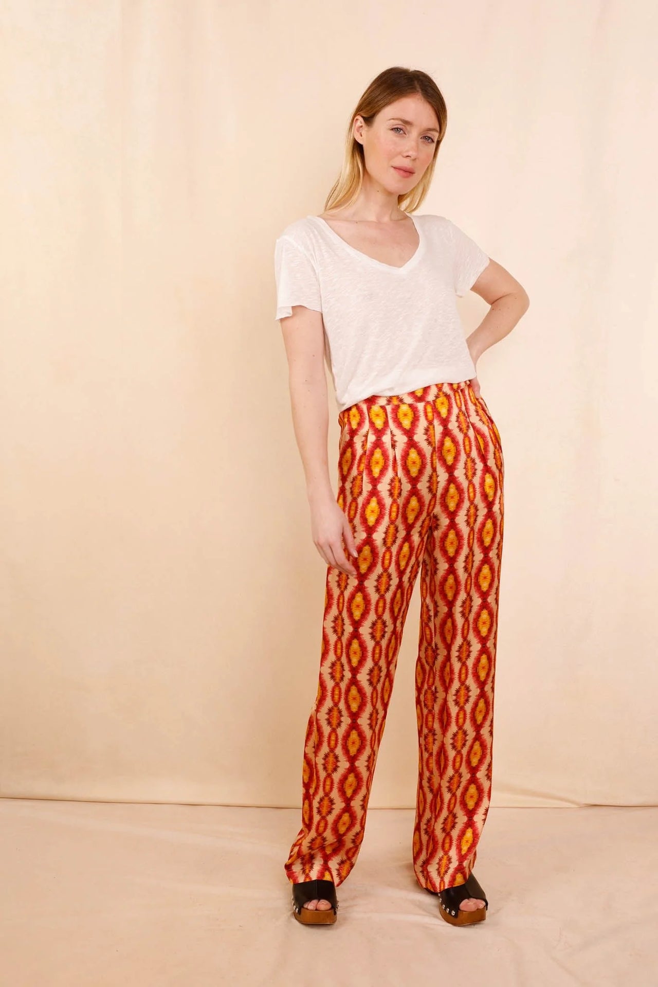 Pantalon ANGE Eté Indien - 100% soie