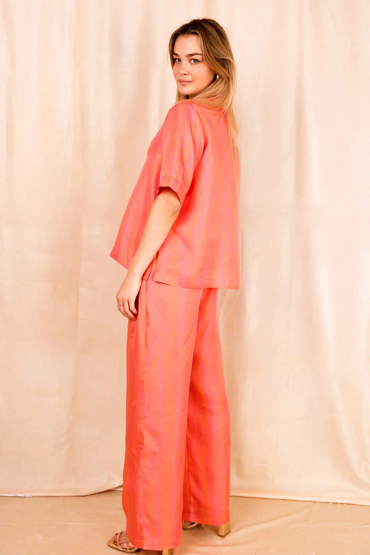 Pantalon ANGE Rose - 100% soie