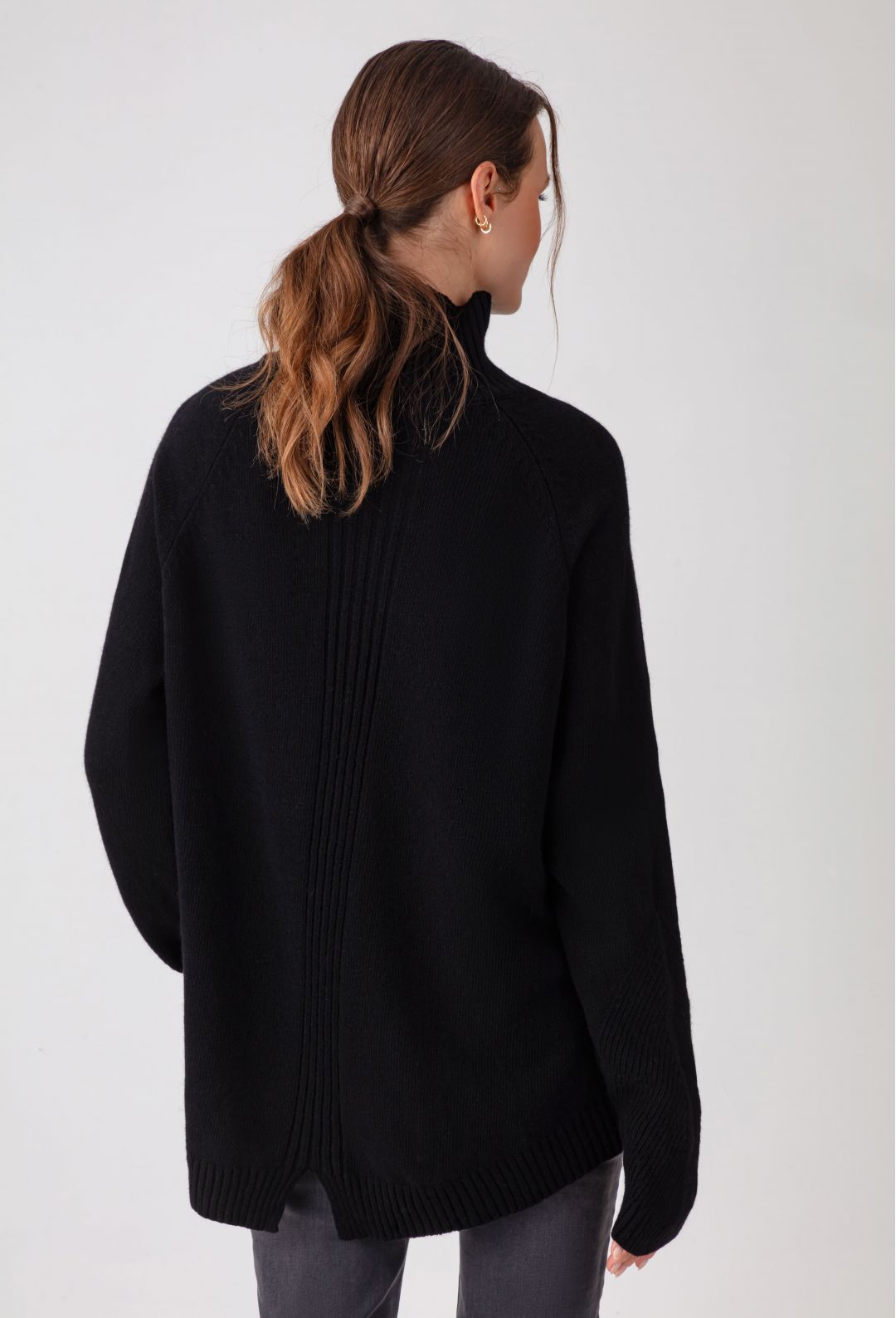 Pull Conrad noir en laine