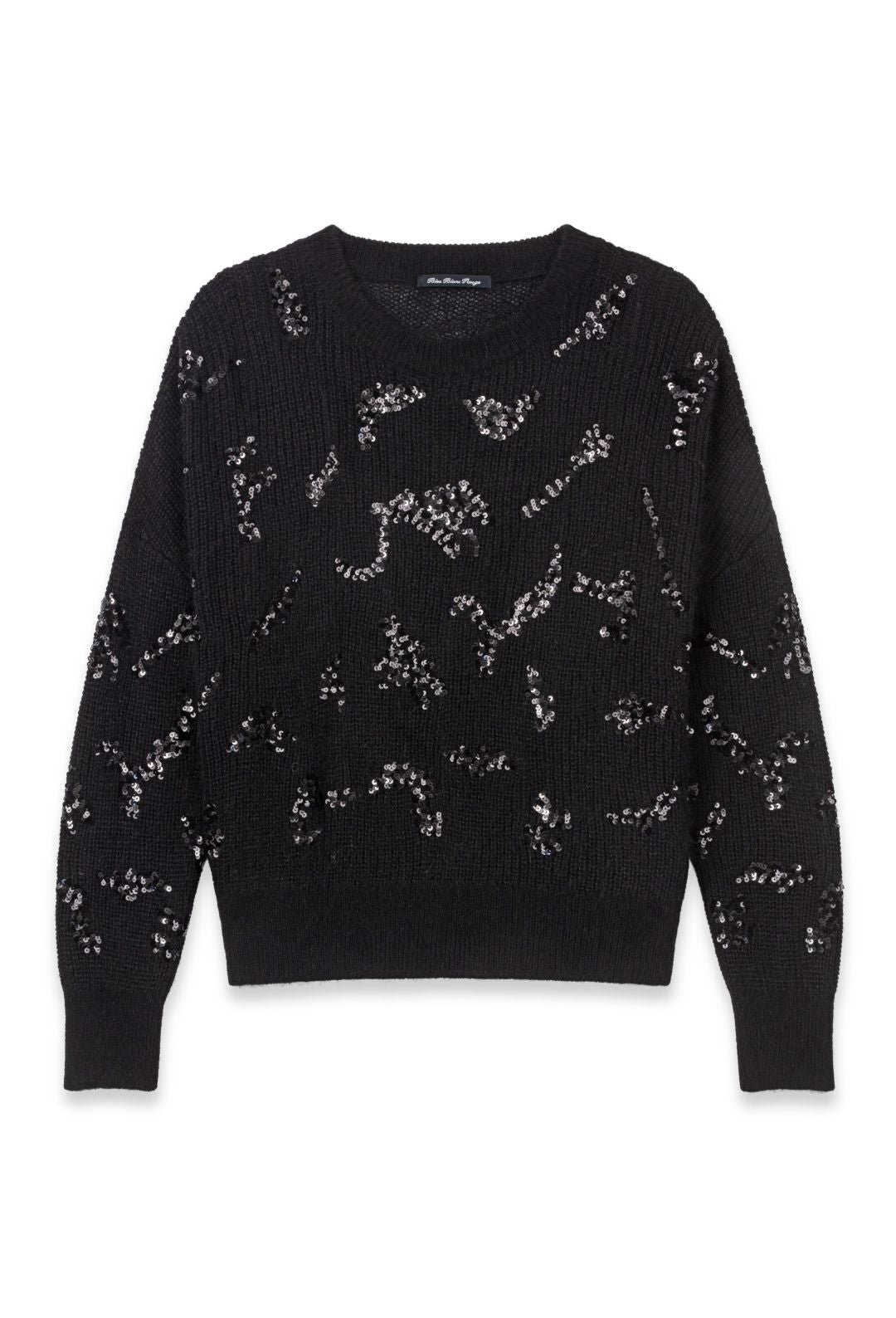 Pull Kay noir à sequins en alpaga