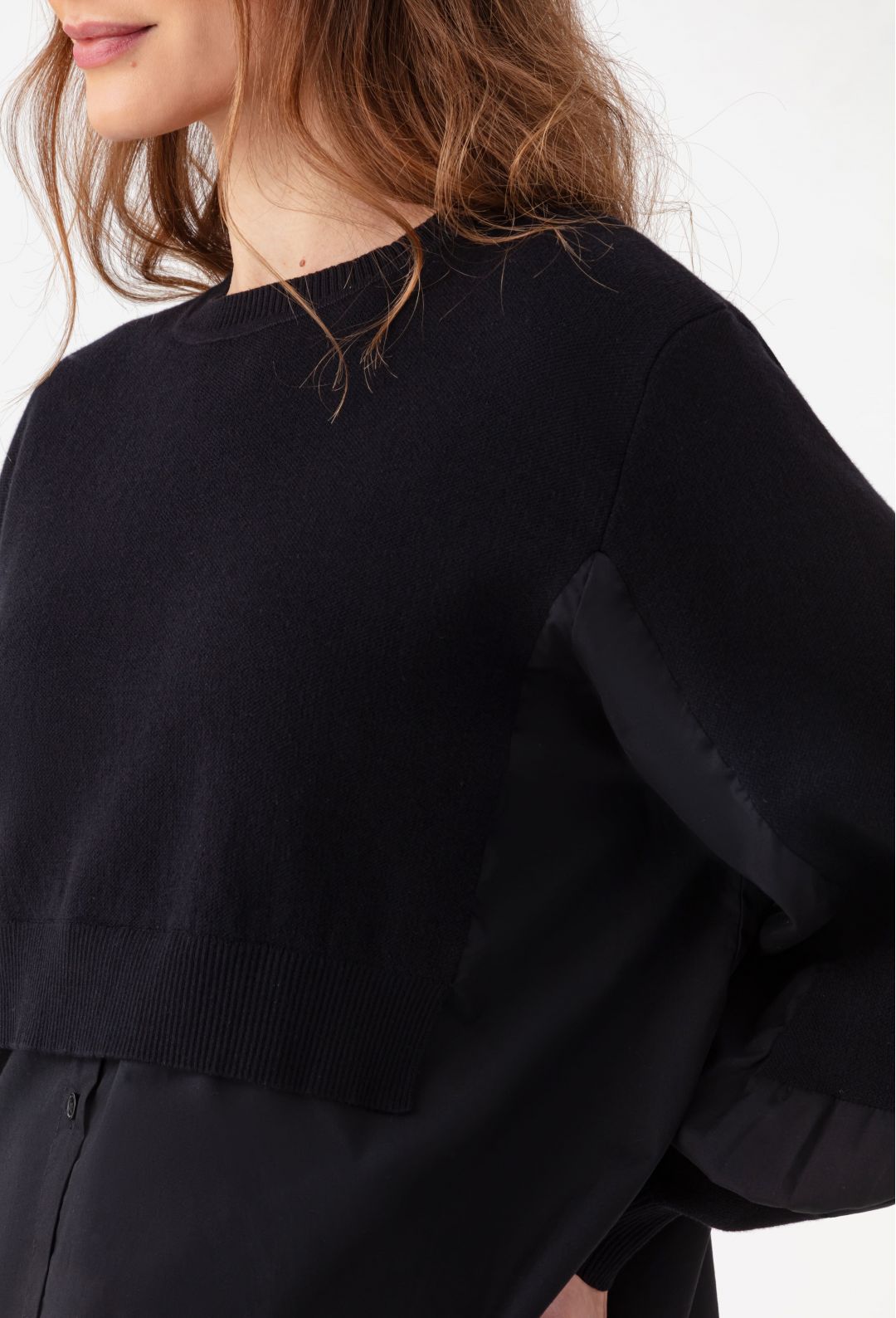 Pull Raven Chemise Noir en Laine