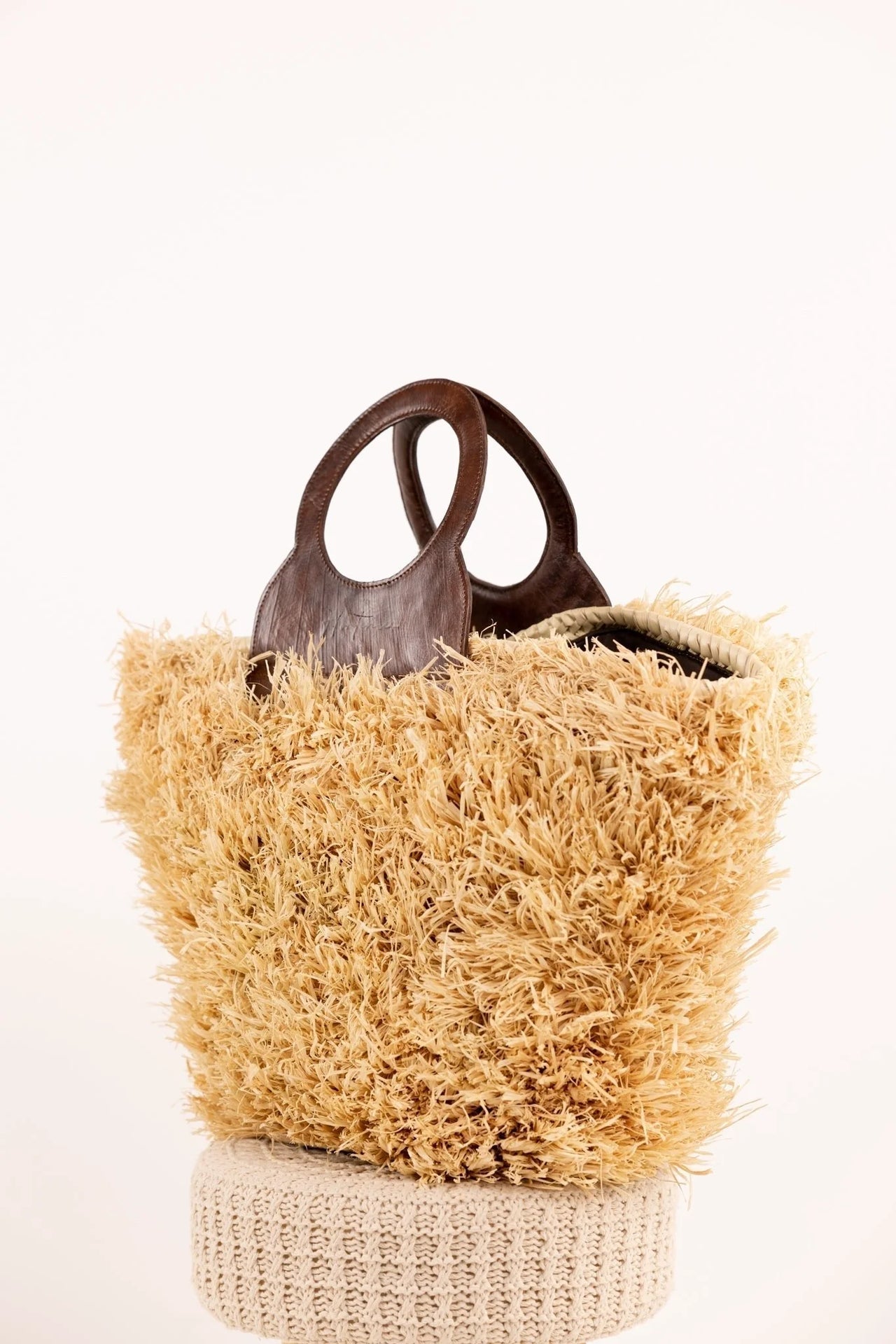 Sac ROMY - Raphia naturel et cuir