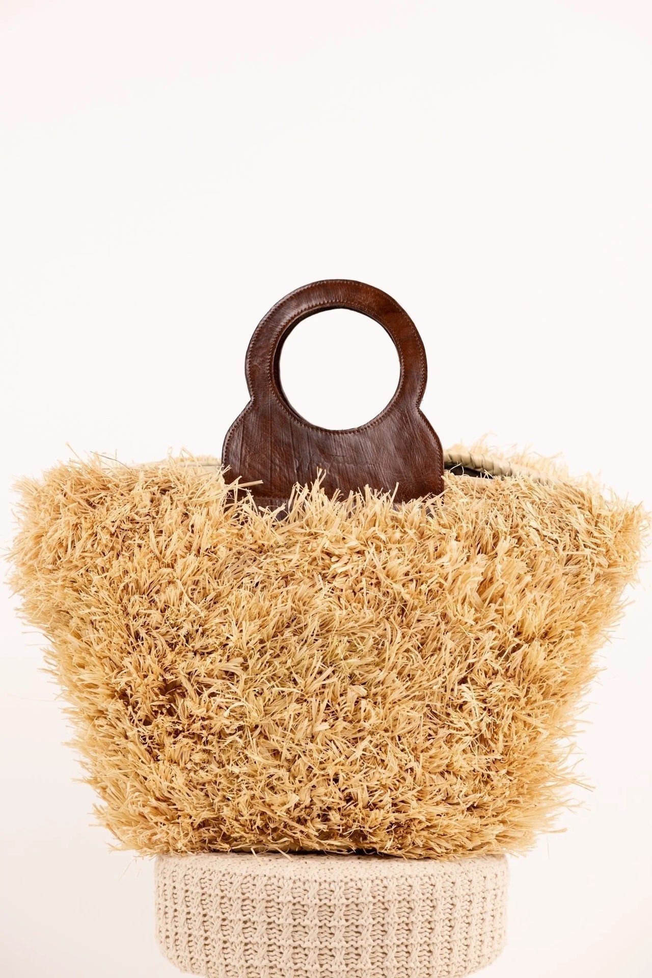 Sac ROMY - Raphia naturel et cuir
