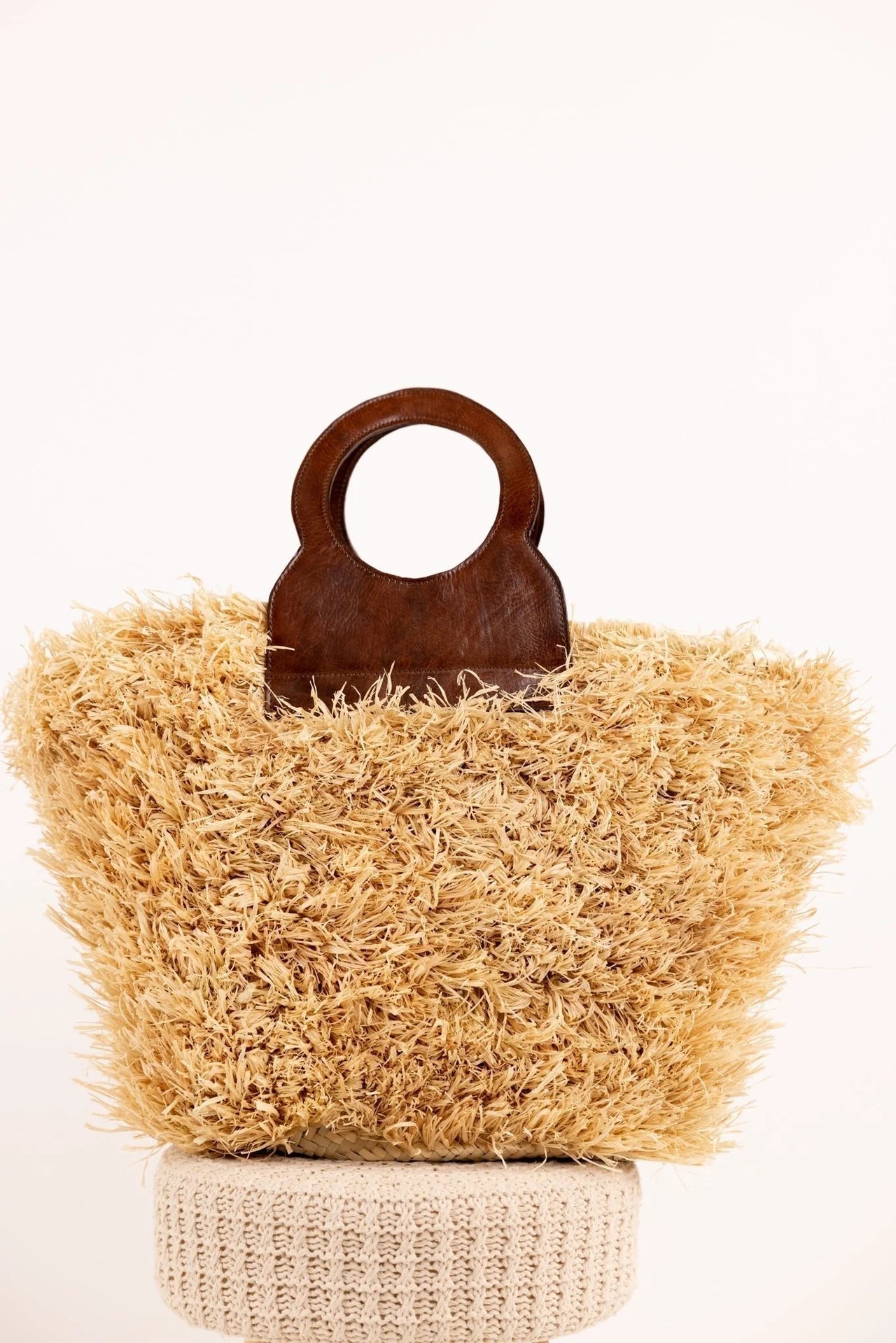Sac ROMY - Raphia naturel et cuir