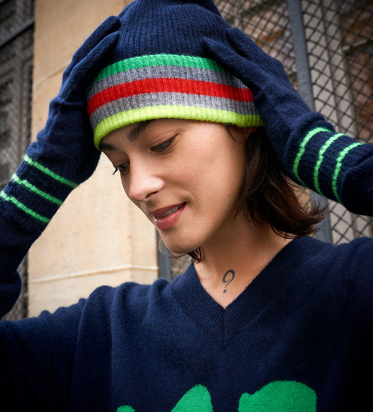 Bonnet Cachemire - SONIA - Bleu marine