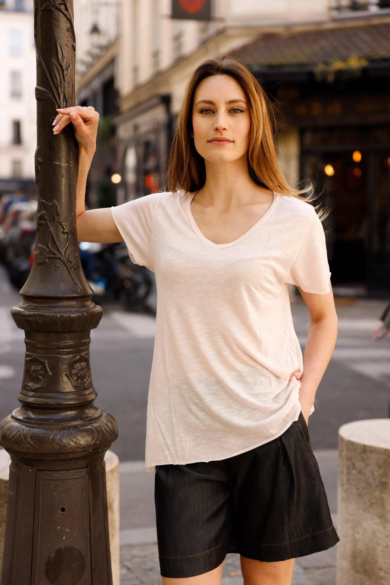 T-shirt MADISON rose - Col V