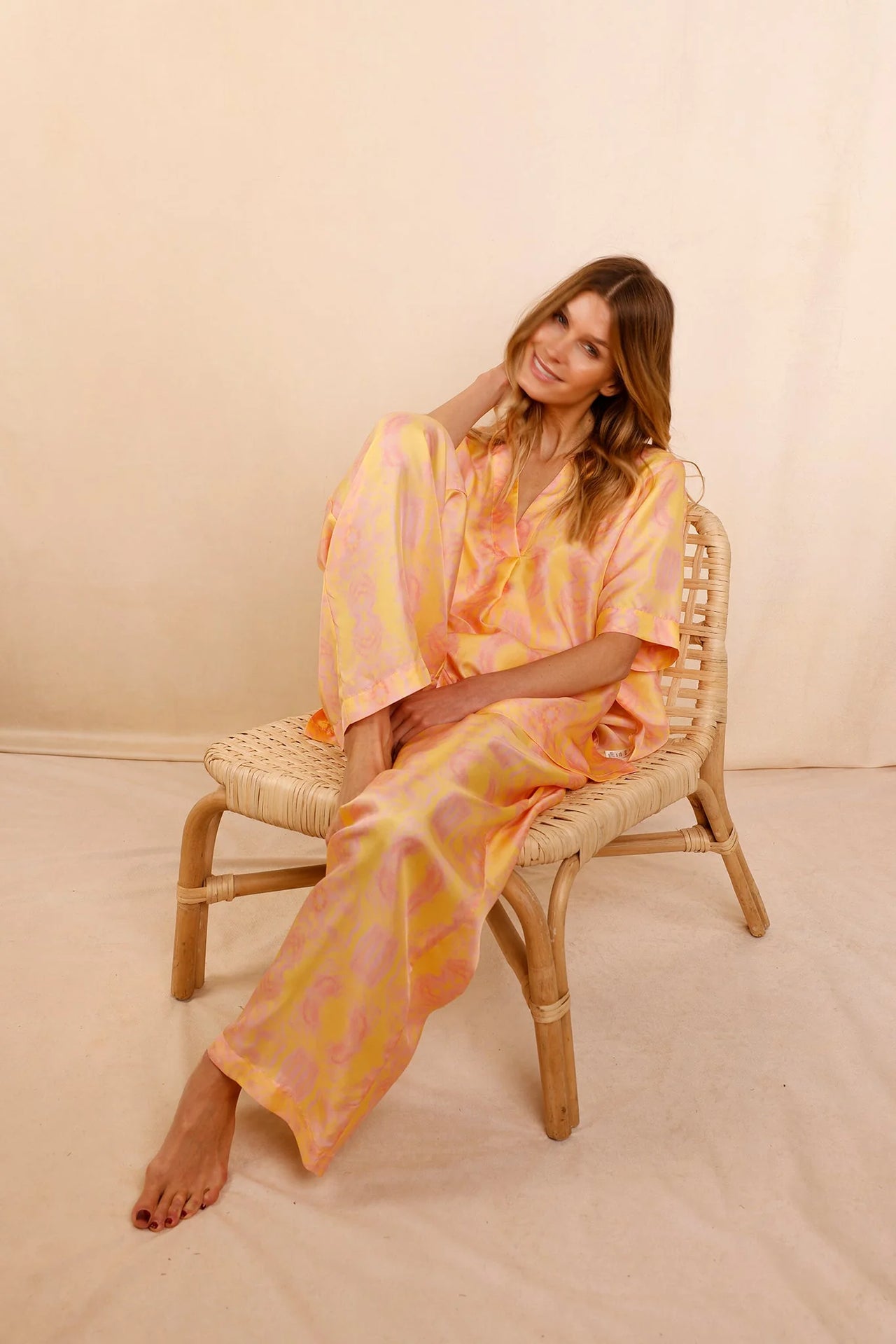 Top NOÉ Yellow summer - 100% soie