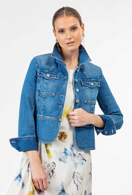Veste Cassio en jean bleu