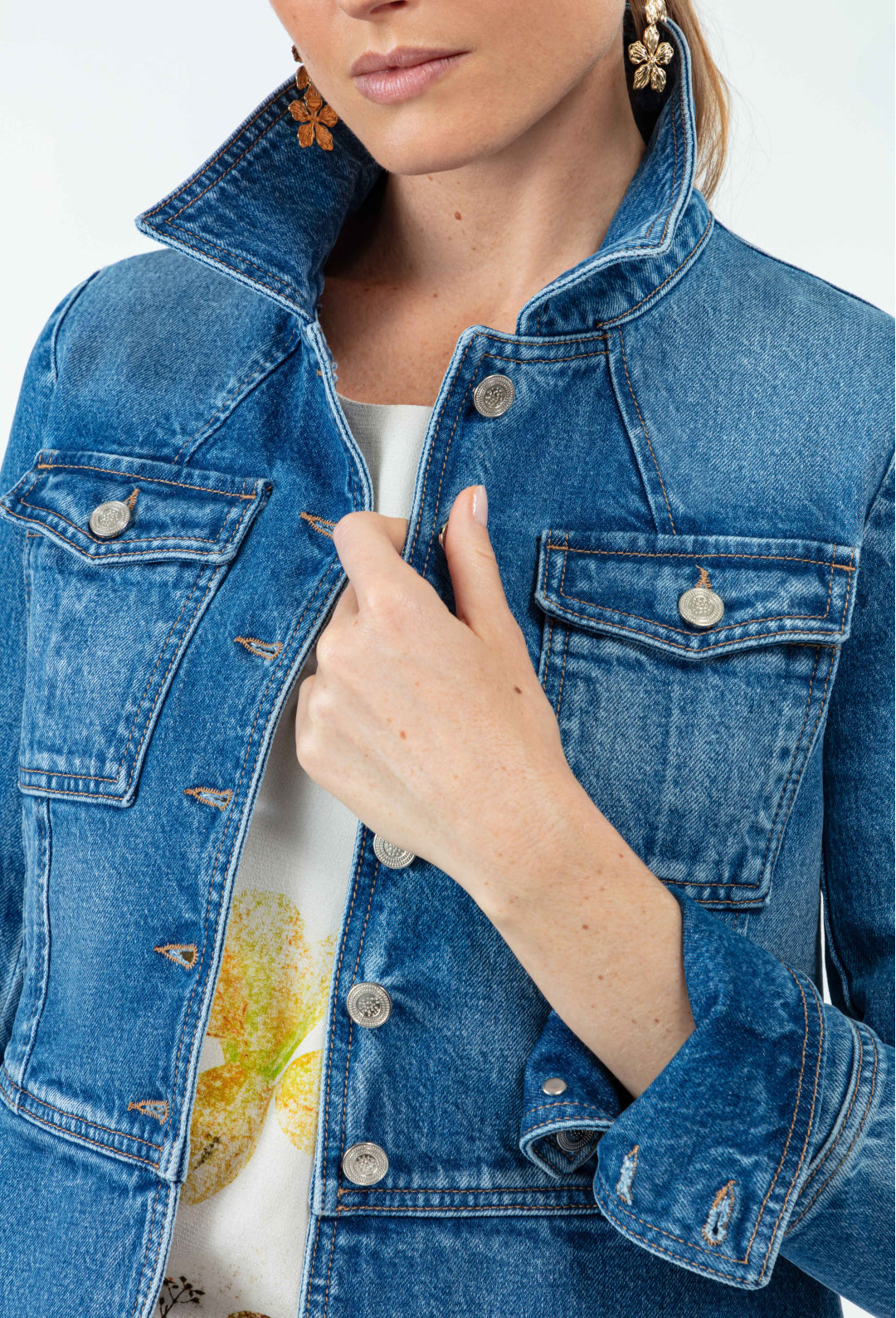 Veste Cassio en jean bleu
