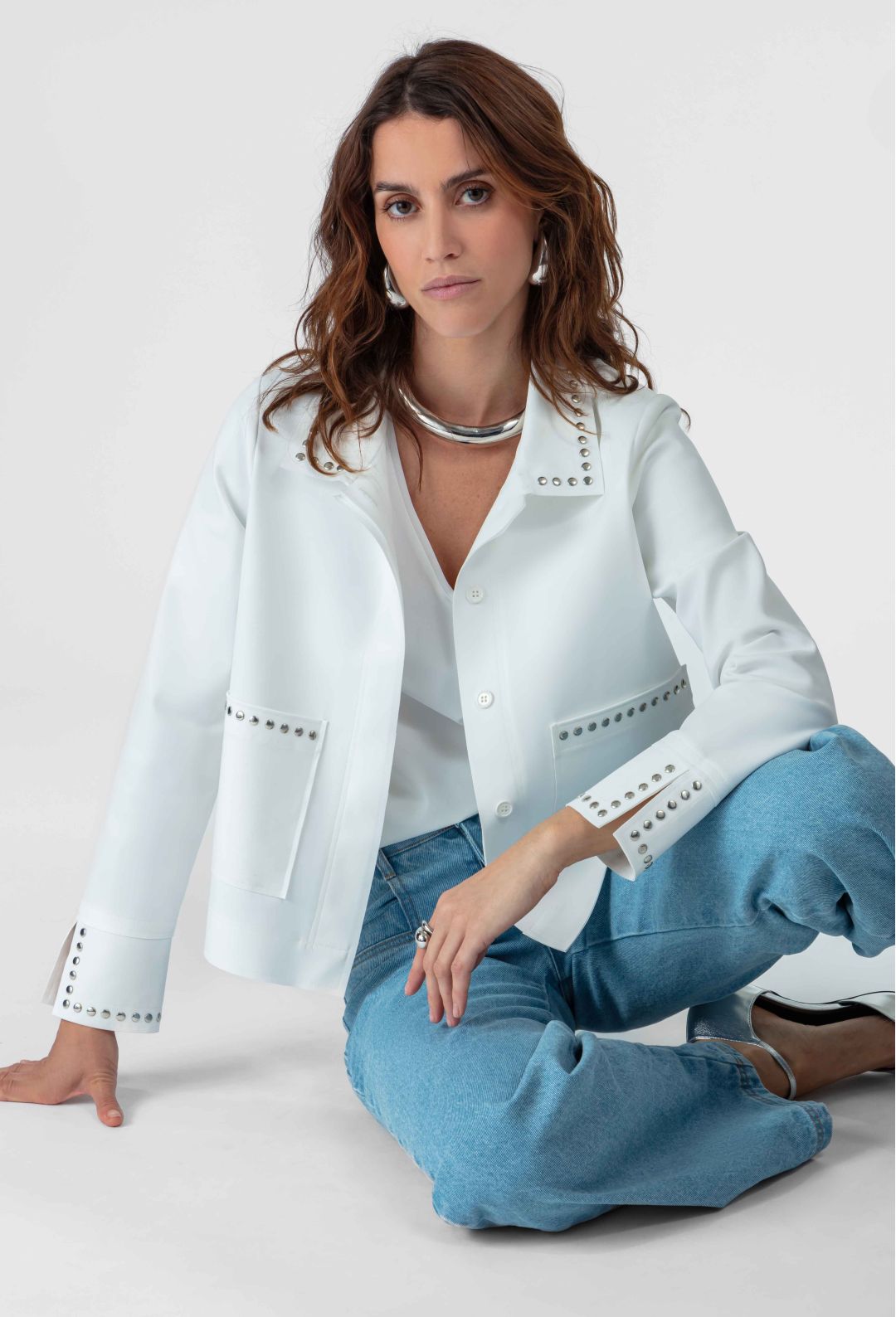 Veste Dante en jersey technique blanc