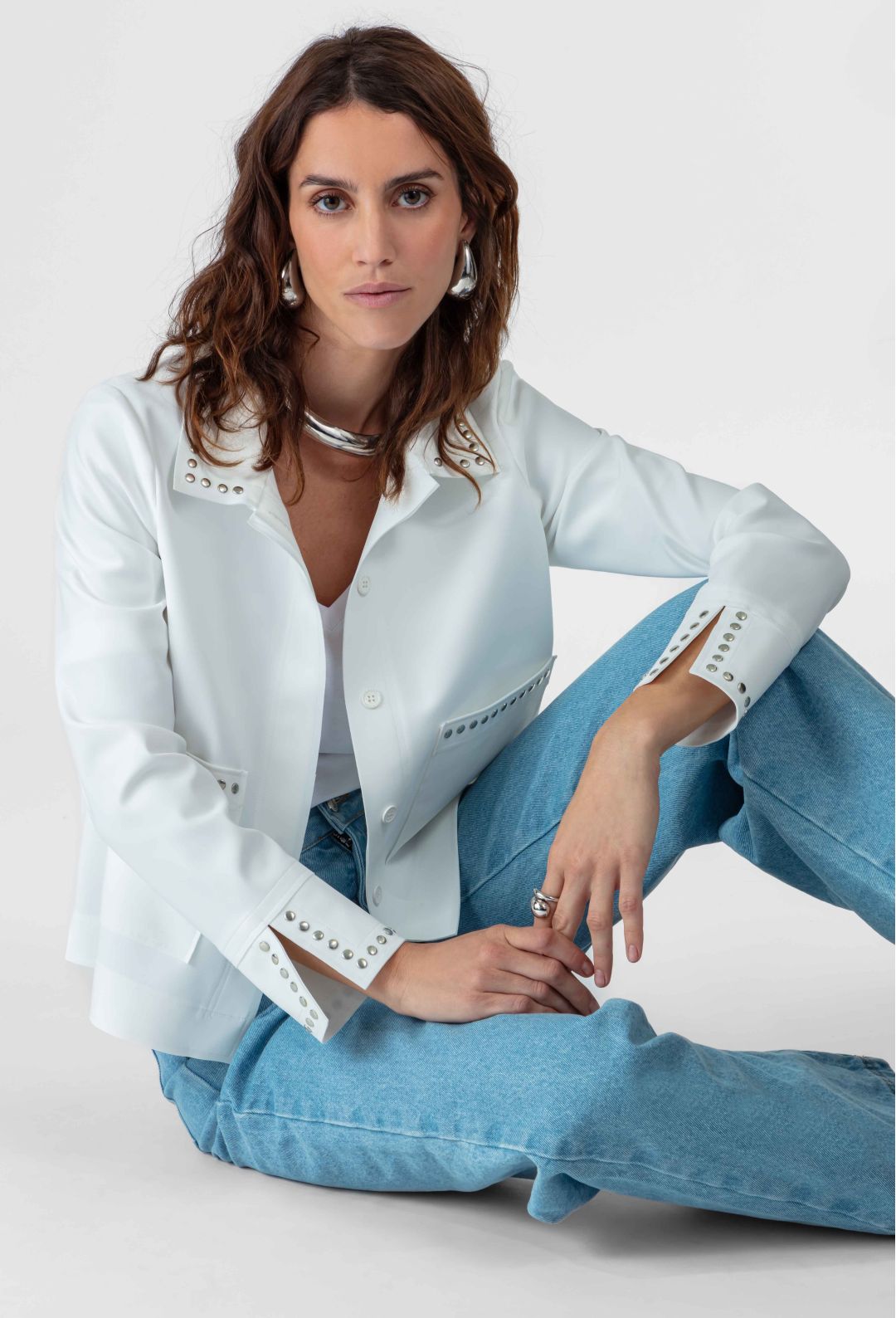 Veste Dante en jersey technique blanc