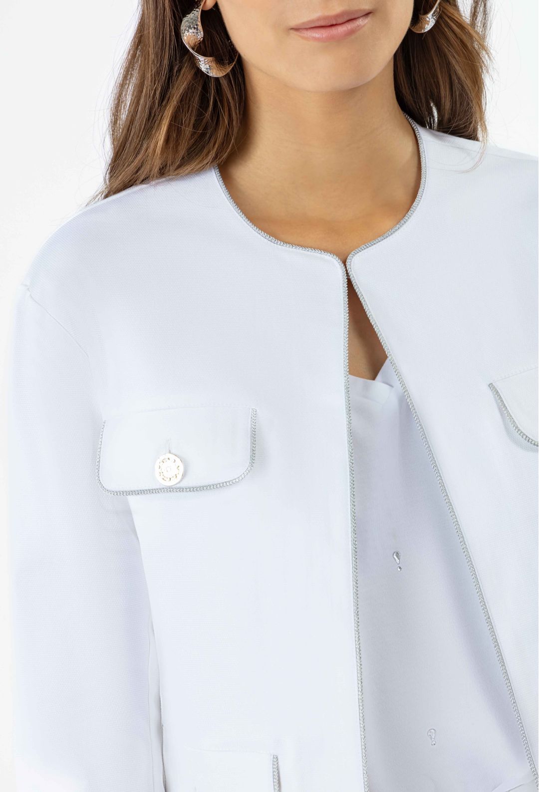 Veste officier Jimmy en coton blanc